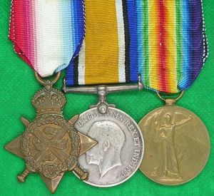 WW1 1914 STAR TRIO, 2nd HIGHLAND LIGHT INFANTRY, WOUNDED 29-10-1914