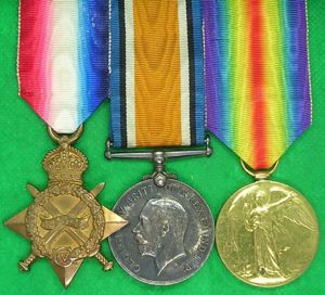 WW1 1914-15 TRIO, P BATTERY R.H.A FROM BIRMINGHAM, DIED HOME …