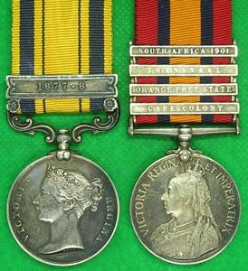 SOUTH AFRICA GSM / ZULU MEDAL WITH 1877-8 CLASP & …