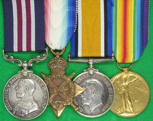 WW1 MILITARY MEDAL & 1914-15 TRIO, X TRENCH MORTAR BTY …