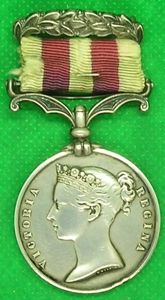 NO CLASP INDIAN MUTINY 1857-58, 7th HUSSARS, MOUNTED AS WORN …