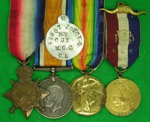 WW1 1914-15 TRIO WITH ORIGINAL ID DISC & R.A.O.B 1937 …