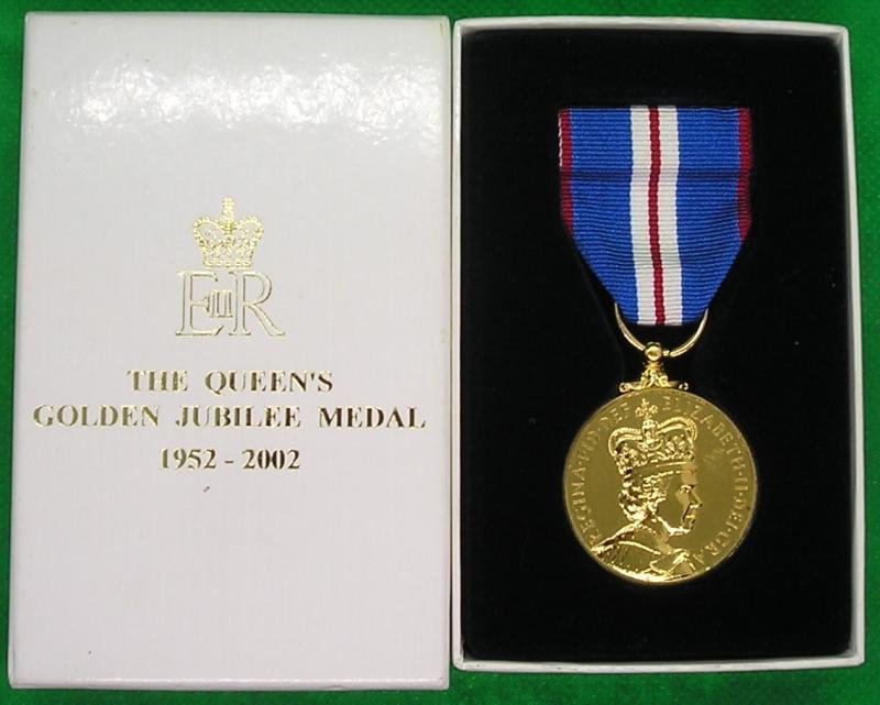 MINT BOXED 2002 GOLDEN JUBILEE MEDAL — image 2