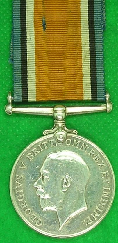 WW1 BRITISH WAR MEDAL, 1/4th W.RIDING.REGT, KILLED IN ACTION F&F 3-9-1916, FROM CLECKHEATON — image 2