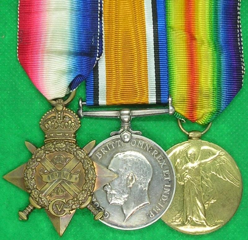 WW1 1914 TRIO, 8th ROYAL SCOTS FROM DALKEITH — image 2