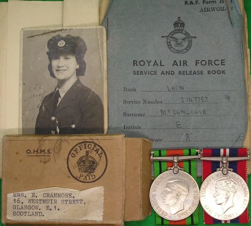 MINT BOXED WW2 MEDAL GROUP WITH ORIGINAL PHOTO, PAYBOOK & DOCUMENTS, WOMENS AUXILIARY AIR FORCE, FROM GLASGOW — image 2