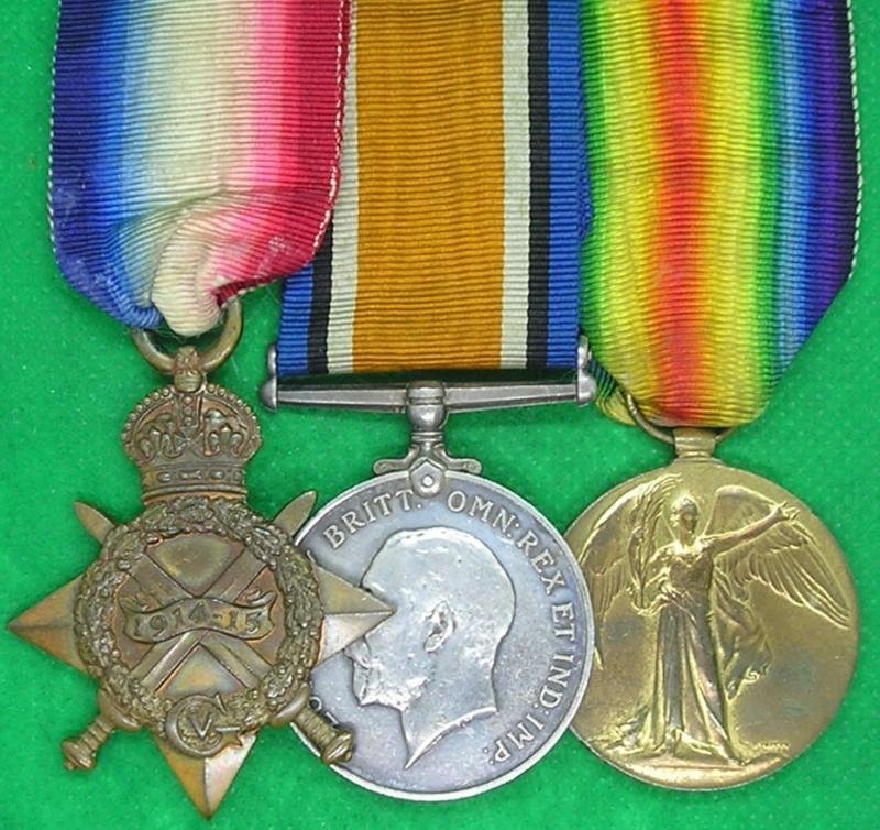 WW1 1914-15 TRIO WITH LARGE PHOTOGRAPH OF THE RECIPIENT IN UNIFORM, 2nd BLACK WATCH — image 2