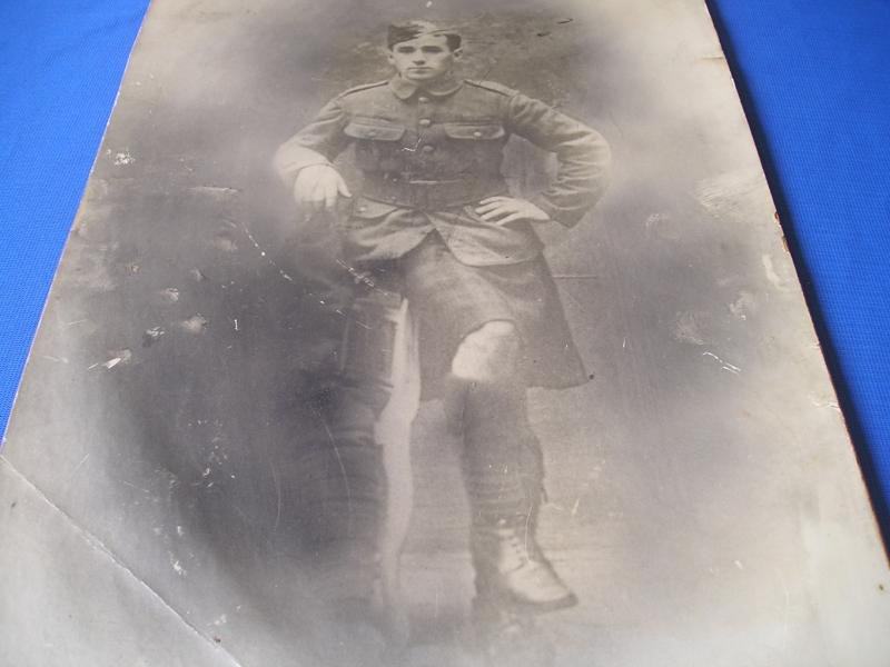 WW1 1914-15 TRIO WITH LARGE PHOTOGRAPH OF THE RECIPIENT IN UNIFORM, 2nd BLACK WATCH — image 3