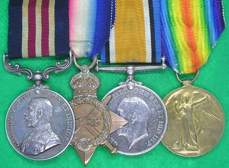 WW1 MILITARY MEDAL (MM) & TRIO, 10th NORTH'D.FUS & 32nd DIV R.E WIRELESS SECT, FROM DARLINGTON — image 2