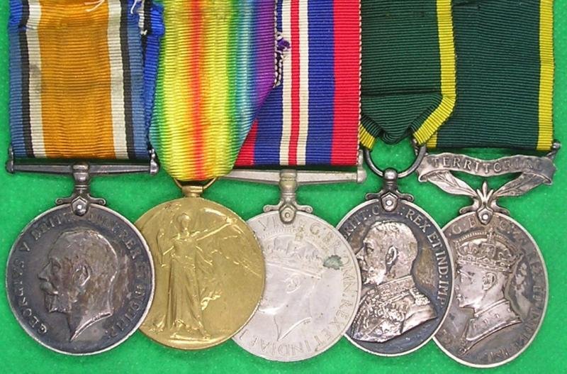 WW1 PAIR, WW2 WAR MEDAL, GVR T.E.M & GVIR EFFICIENCY MEDAL, R.SCOTS.FUS & 6th H.L.I, FROM GLASGOW — image 2
