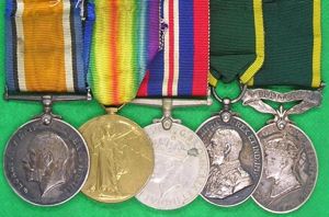 WW1 PAIR, WW2 WAR MEDAL, GVR T.E.M & GVIR EFFICIENCY …
