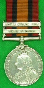 2 BAR QSA, 4th YORKSHIRE REGIMENT, ACCIDENTLY SEVERELY WOUNDED, SOUTH …