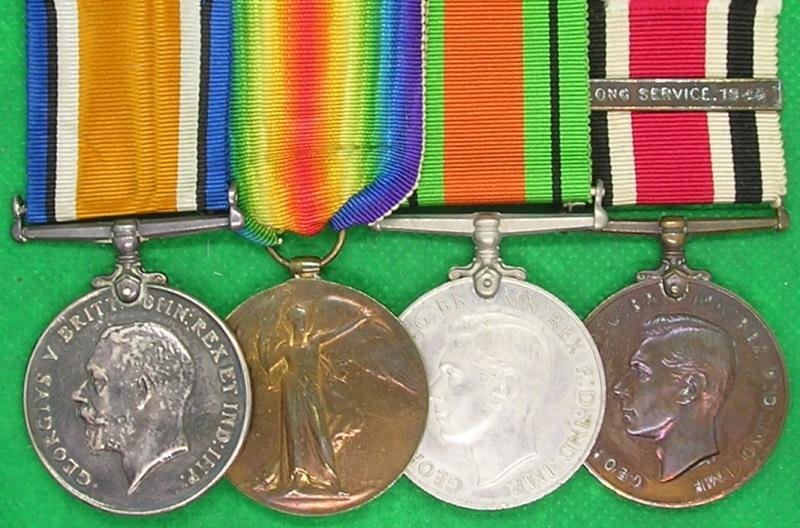 WW1 PAIR, WW2 DEFENCE & SPECIAL CONSTABULARY MEDALS, HOUSEHOLD BATTALION, WOUNDED 1917 FROM FEATHERSTONE — image 3