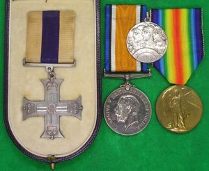 WW1 MILITARY CROSS & PAIR, WILTSHIRE REGIMENT OFFICER, FOR SERVICES …