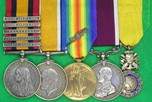 BOER WAR & WW1 LONG SERVICE GROUP WITH FRENCH MEDAL-MILITAIRE, …