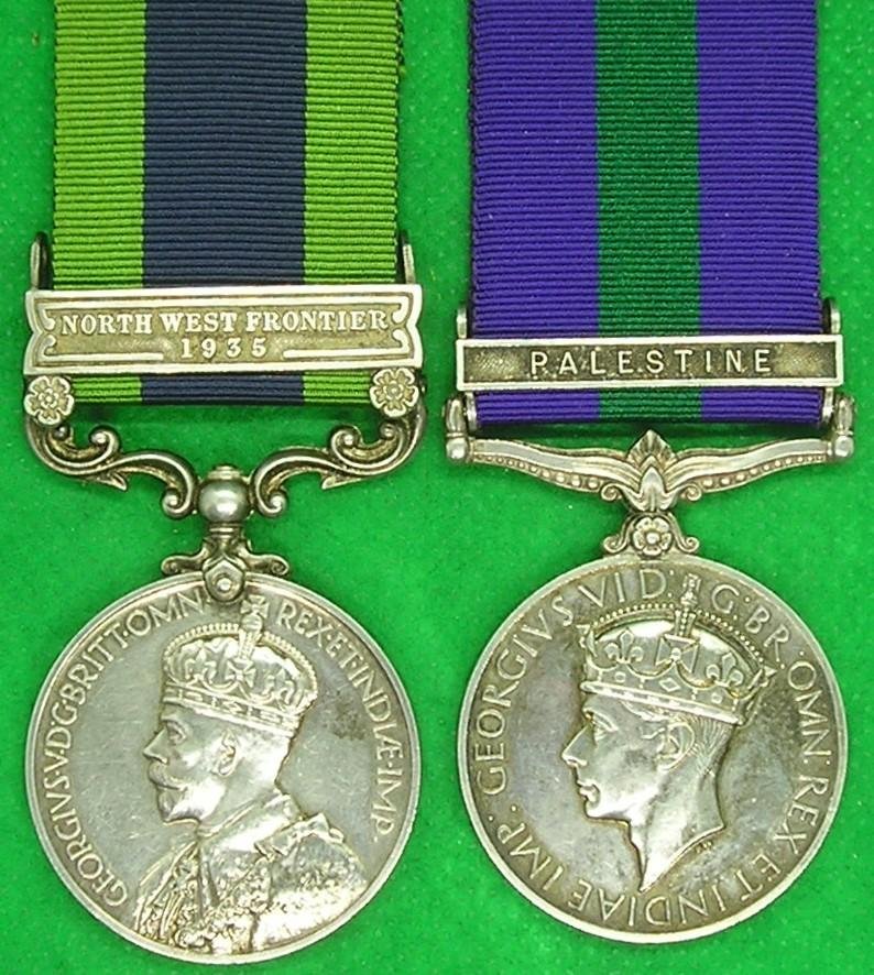 IGS NWF 1935 & GSM PALESTINE, HAMPSHIRE.REGT & S.STAFF.REGT — image 2