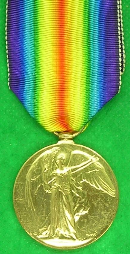 WW1 VICTORY MEDAL, 10th GLOUCESTER REGIMENT, D.O.W F&F 15-9-1916, FROM STANWAY — image 2