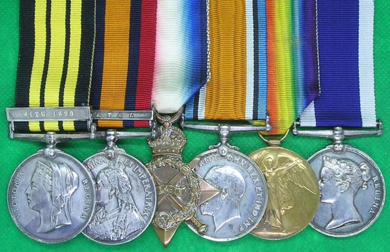 E&W AFRICA WITU 1890, QSA NATAL, 1914-15 TRIO & QV RN LS&GC, HMS COSSACK, HMS WIDGEON & HMS VIVID — image 2