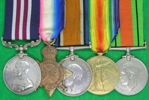 WW1 MILITARY MEDAL, 1914-15 TRIO & DEFENCE MEDAL, 6th LONDON …