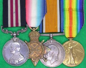 WW1 MILITARY MEDAL & TRIO, 1st LONDON DIV SIGNAL COY, …