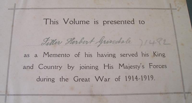 WW1 PAIR, ROYAL GARRISON ARTILLERY, WITH THE RECIPIENTS PRESENTATION COPY OF CRAVENS ROLL OF THE GREAT WAR — image 3