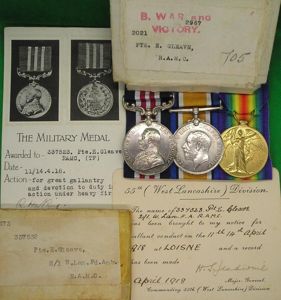WW1 MILITARY MEDAL & PAIR, 2/1ST WEST LANCS FIELD AMBULANCE …