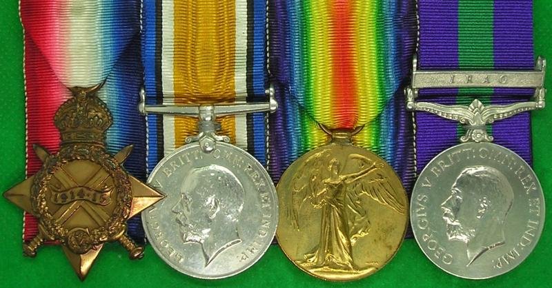 WW1 1914-15 TRIO & GSM IRAQ, 2nd NORTHUMBERLAND FUSILIERS & 1st R.ARMOURED MOTOR BTY, R.TANK.CORPSS — image 2