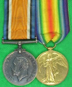 WW1 PAIR, HOUSEHOLD BATTALION, FROM WIDNES, DISCHARGED DUE TO GUN …