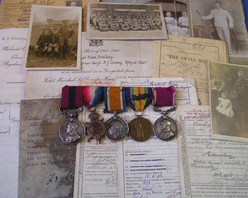 WW1 DCM GROUP WITH MID & LS&GC, B-83rd BDE RFA, FROM COUNTY CORK, WITH ORIGINAL DOCUMENTS, DIVISIONAL GALLANTRY CARD, M.I.D CERTIFICATE & PHOTOGRAPHS — image 2