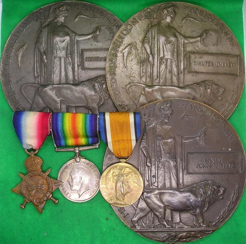 WW1 FAMILY GROUP TO THREE BROTHERS FROM BLANDFORD, DORSET, ALL DIED IN WW1, WITH ORIGINAL PHOTOS INCLUDING ONE OF THE PRINCE OF WALES MEETING THE BOYS FATHER — image 4