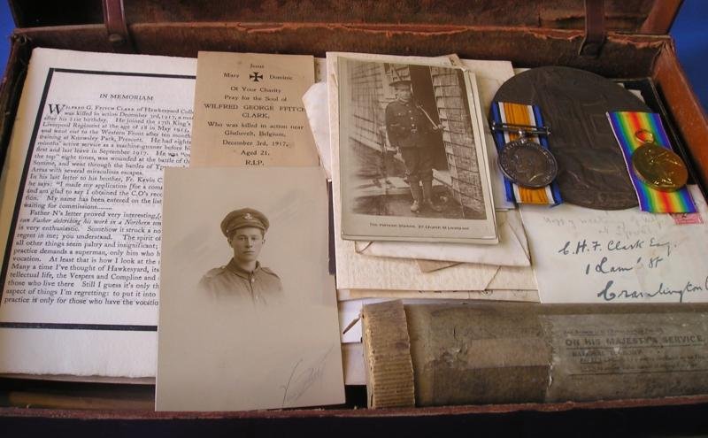WW1 PAIR, MEMORIAL PLAQUE, SCROLL & A VAST ARCHIVE OF ORIGINAL LETTERS, DOCUMENTS, POSTCARDS & PHOTOGRAPHS, 17th LIVERPOOL REGT, K.I.A F&F 3-12-1917 — image 2