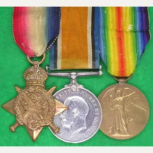 WW1 1914 STAR TRIO, SOUTH IRISH HORSE, COMMISSIONED 10th NOTTS …