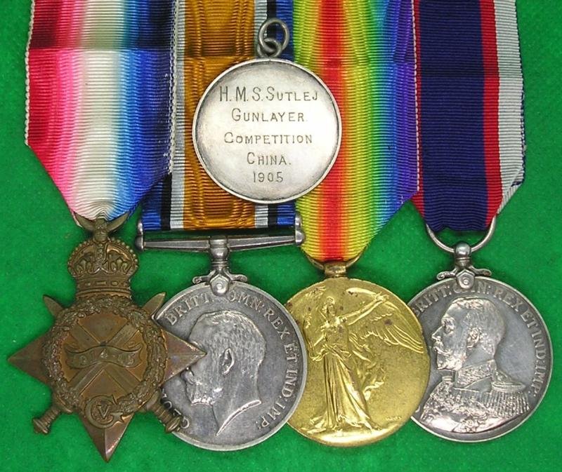 WW1 1914-15 TRIO & RFR LONG SERVICE, R.M.L.I, WITH SILVER SPORTS MEDAL — image 2