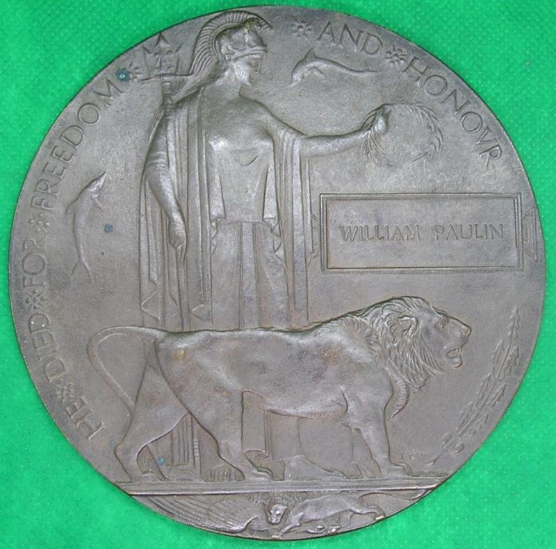 WW1 MEMORIAL PLAQUE, 7th ROYAL SCOTS, DIED OF WOUNDS F&F 12-11-1918, FROM KELSO — image 2