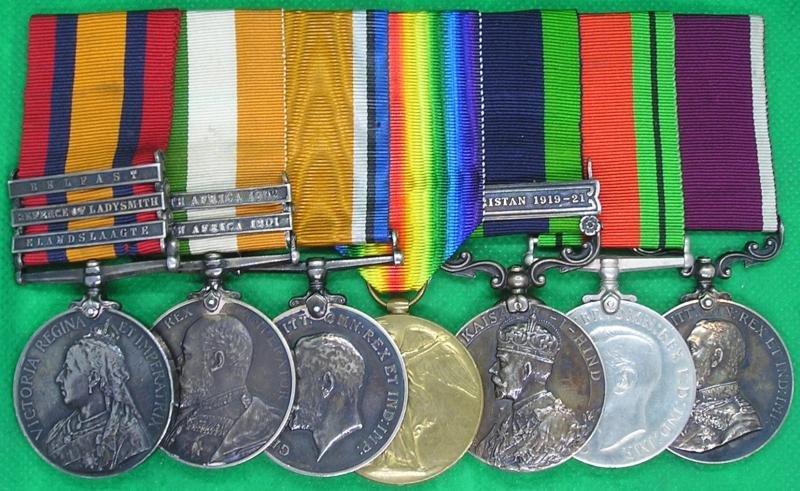 BOER WAR & WW1 / WW2 LONG SERVICE GROUP, ELANDSLAAGTE / DEFENCE OF LADYSMITH, DEVON REGIMENT & INDIAN ARMY — image 2