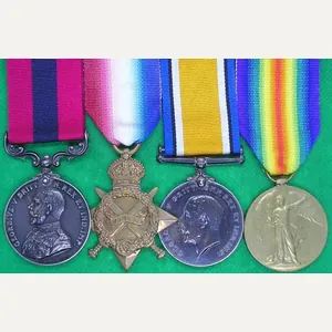 GVR WW1 DISTINGUISHED CONDUCT MEDAL (DCM) & TRIO, 2nd SOUTH …