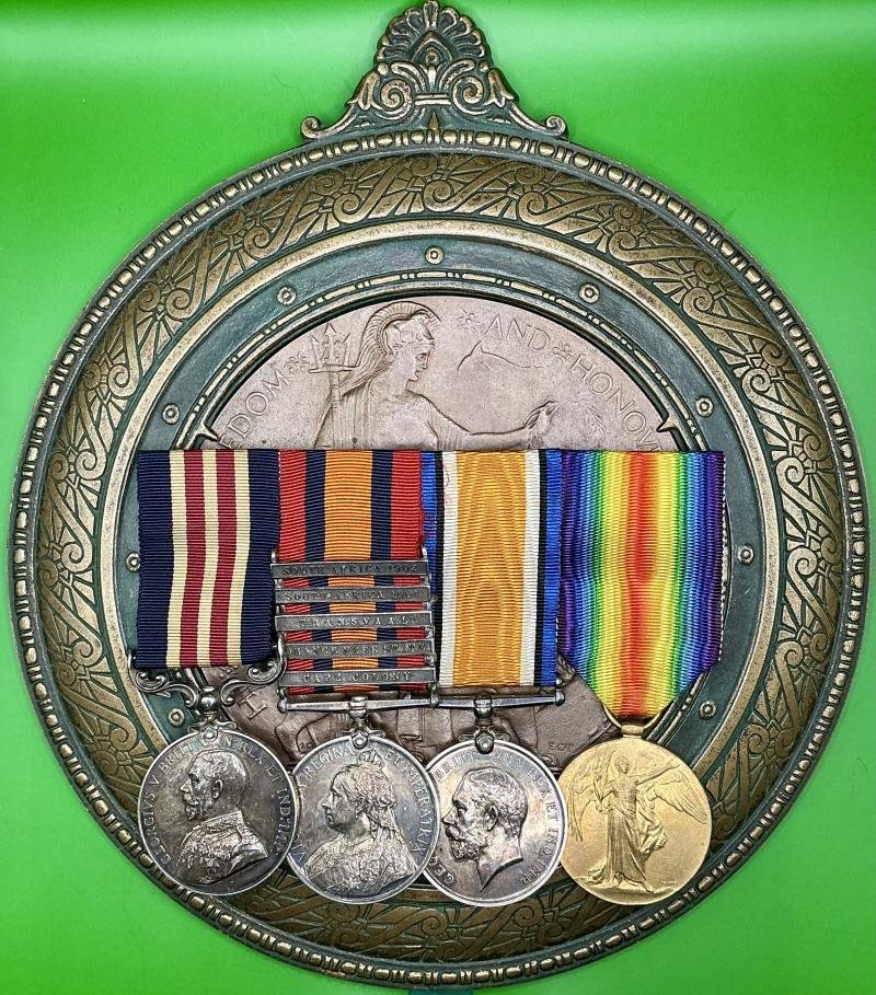 WW1 MM, QSA, PAIR & MEMORIAL PLAQUE, IMPERIAL YEOMANRY & 1st & 8th EAST KENT.REGT, K.I.A F&F 21-3-1918 — image 2