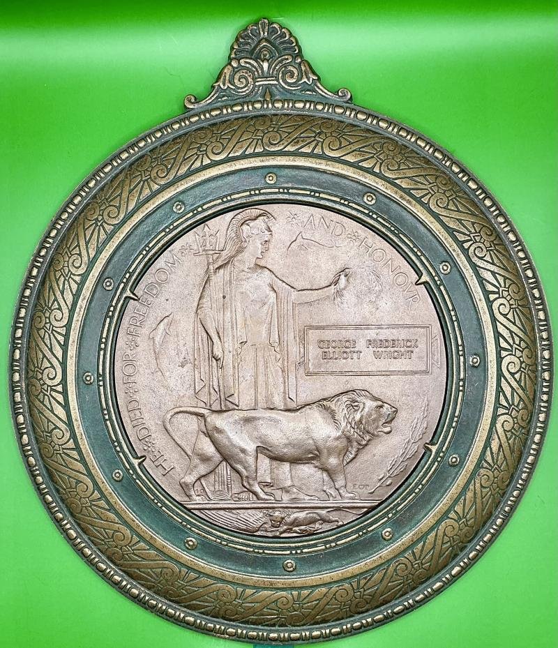 WW1 MM, QSA, PAIR & MEMORIAL PLAQUE, IMPERIAL YEOMANRY & 1st & 8th EAST KENT.REGT, K.I.A F&F 21-3-1918 — image 3