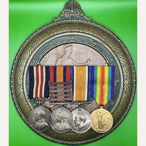 WW1 MM, QSA, PAIR & MEMORIAL PLAQUE, IMPERIAL YEOMANRY & …