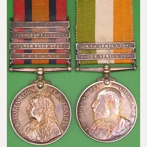 4 BAR QSA & KSA PAIR, TALANA / DEFENCE OF …