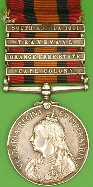 4 BAR QSA, 5th IMPERIAL YEOMANRY, DIED OF WOUNDS, 25-10-1901, NORTHUMBERLAND & DURHAM YEOMANRY — image 2