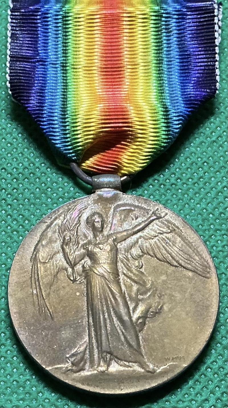 WW1 VICTORY MEDAL, 14th ARGYLL & SUTHERLAND HIGHLANDERS, K.I.A F&F 27-3-1918 FROM BRORA, SUTHERLAND — image 2