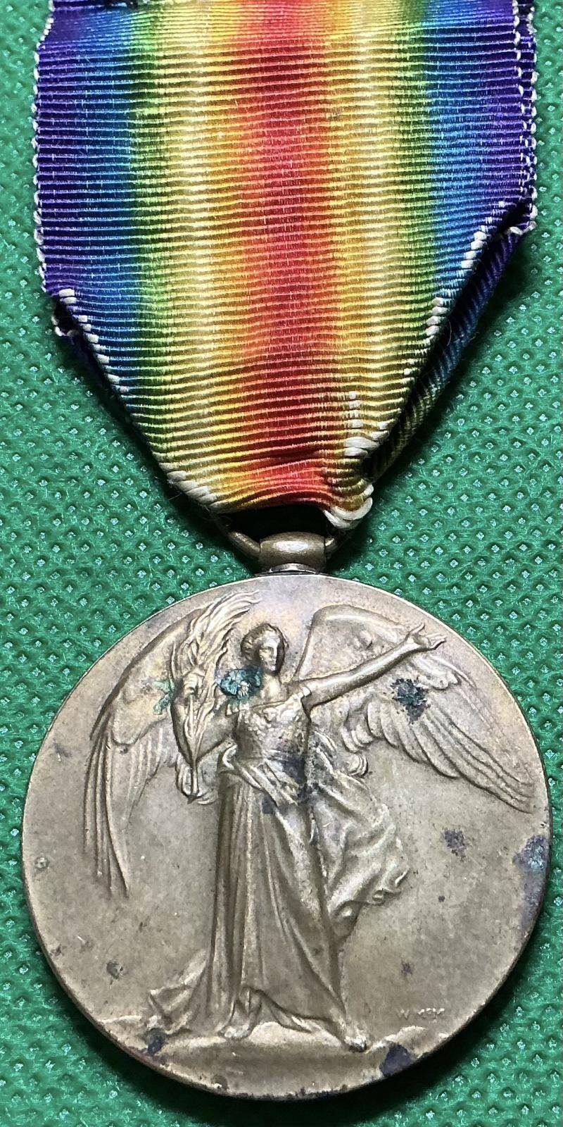 WW1 VICTORY MEDAL, 10th A&S HIGHLANDERS, K.I.A F&F 12-10-1917 FROM GLASGOW — image 2