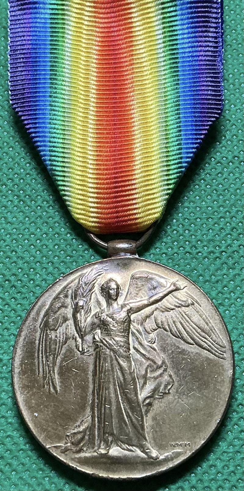 WW1 VICTORY MEDAL, 2nd K.O.S.B, KIA F&F 13-10-1914 FROM LEITH — image 2