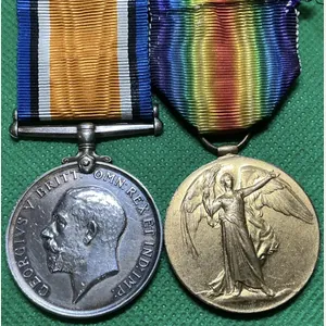 WW1 PAIR, B-BATTERY, 77th BDE.R.F.A, D.O.W F&F 19-11-1917, FROM PLAISTOW