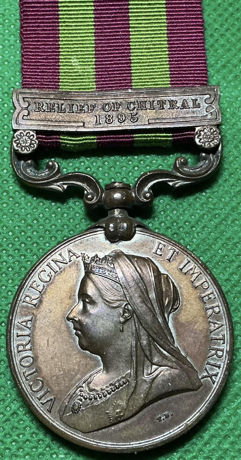 IGS 1895, RELIEF OF CHITRAL 1895, BRONZE ISSUE, NATIVE RECIPIENT, 1st GORDON HIGHLANDERS — image 2