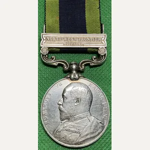 EVII IGS 1908, N.W.FRONTIER 1908, OFFICER 45th RATTRAYS SIKHS, KIA …