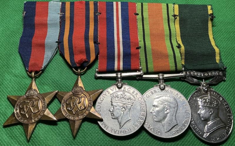 WW2 BURMA STAR GROUP WITH EFFICIENCY MEDAL, ROYAL WELSH FUSILIERS — image 2