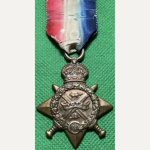 WW1 1914 STAR, 1st SCOTTISH RIFLES, FIRST LANDED FRANCE 15-8-1914