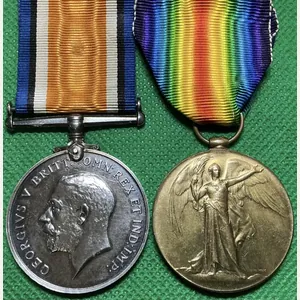 WW1 PAIR, NORTHERN CYCLIST BATTALION